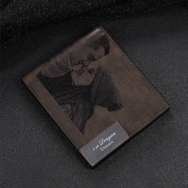 Men's Custom Inscription Photo Engraved Wallet Gifts For Him - Image 4