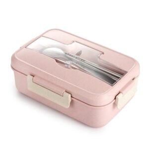 Wheat Straw Lunch Box with Cutlery Set