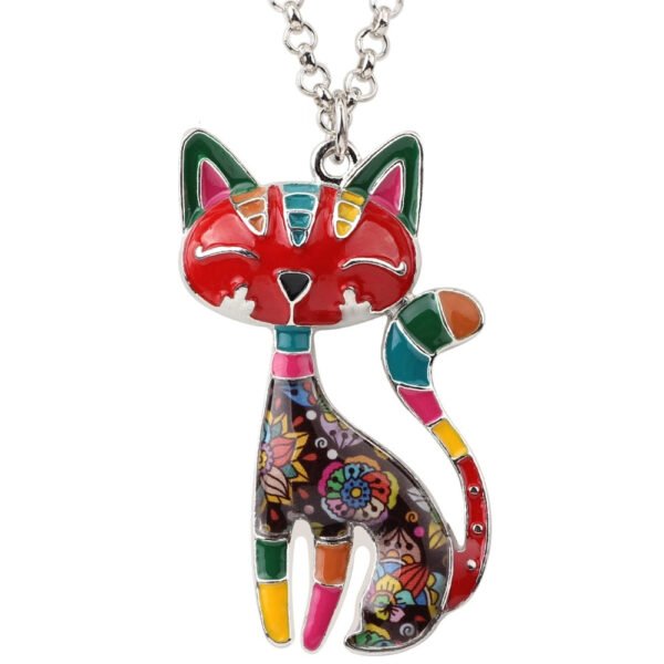 Cat Shaped Pendant Necklace for Women