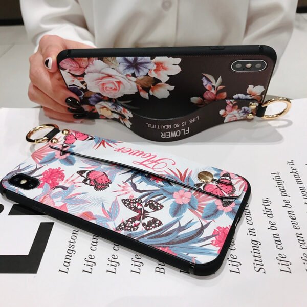 Soft TPU Case for iPhone with Wrist Strap