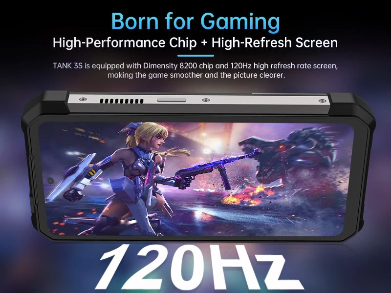8849 Tank 3S Unihertz Rugged Smartphone with Projector 5G 24/32GB RAM 256/512GB ROM Dimensity 8200 64MP Night Vision Phone