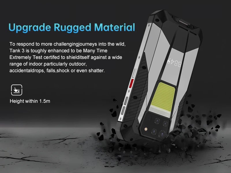8849 Tank 3 Rugged Smartphone Android 5G 32+512GB 23800mAh 120W Charger 200MP 120Hz GPS Dual SIM Cell Phone