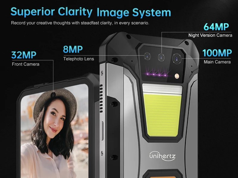 Unihertz 8849 Tank 2 PRO Rugged Smartphone with Projector Android 14 24GB 512GB Mobile Phone 23800mAh 120W Phone 6.79