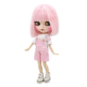 Short Pink Hair Blyth Doll with Joint/Normal Body for Kids