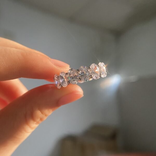 Silver Oval Gemstone Ring - Image 5