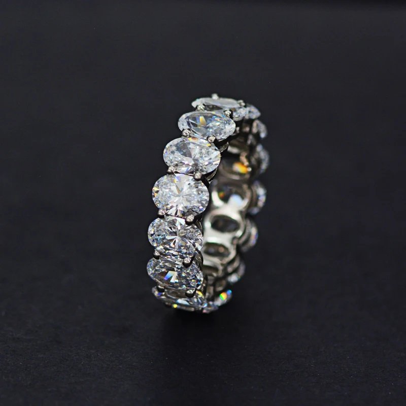 Silver Oval Gemstone Ring