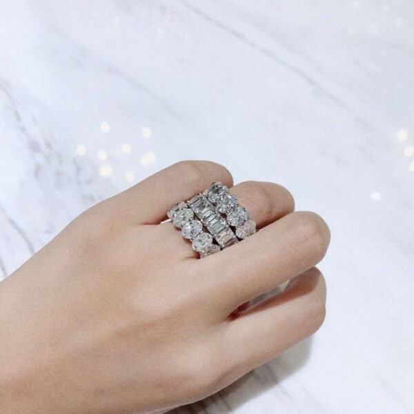 Silver Oval Gemstone Ring - Image 6