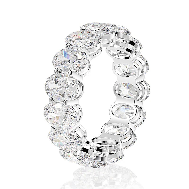 Silver Oval Gemstone Ring