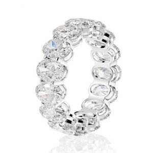Silver Oval Gemstone Ring