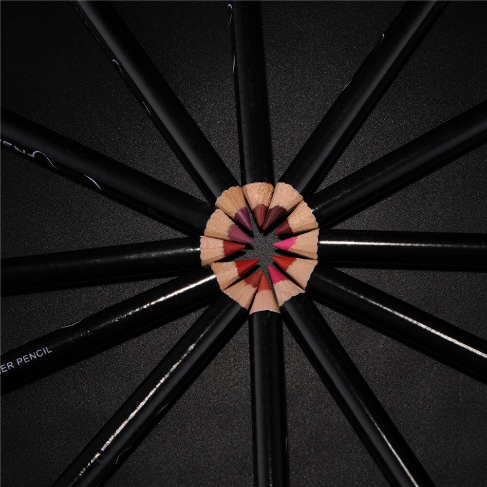 Waterproof Matte Lip Liner 12 Pcs Set