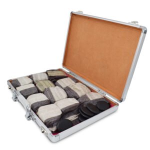 Set Natural Energy Massage Stones with Heater Box