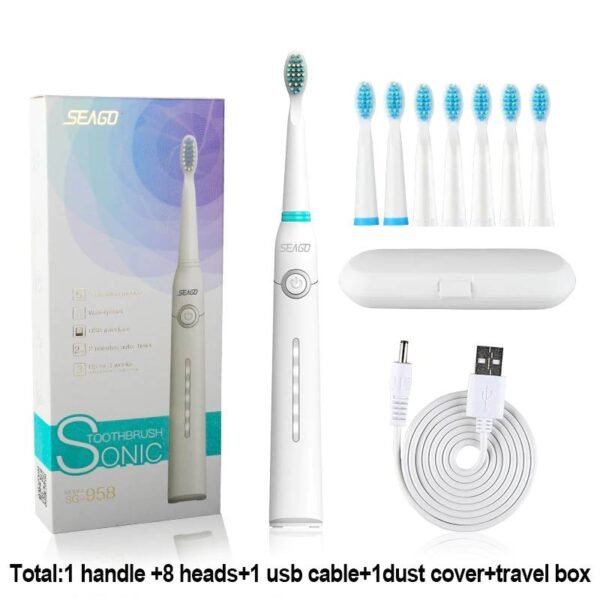 Electric USB Rechargeable Waterproof Toothbrush - Image 4