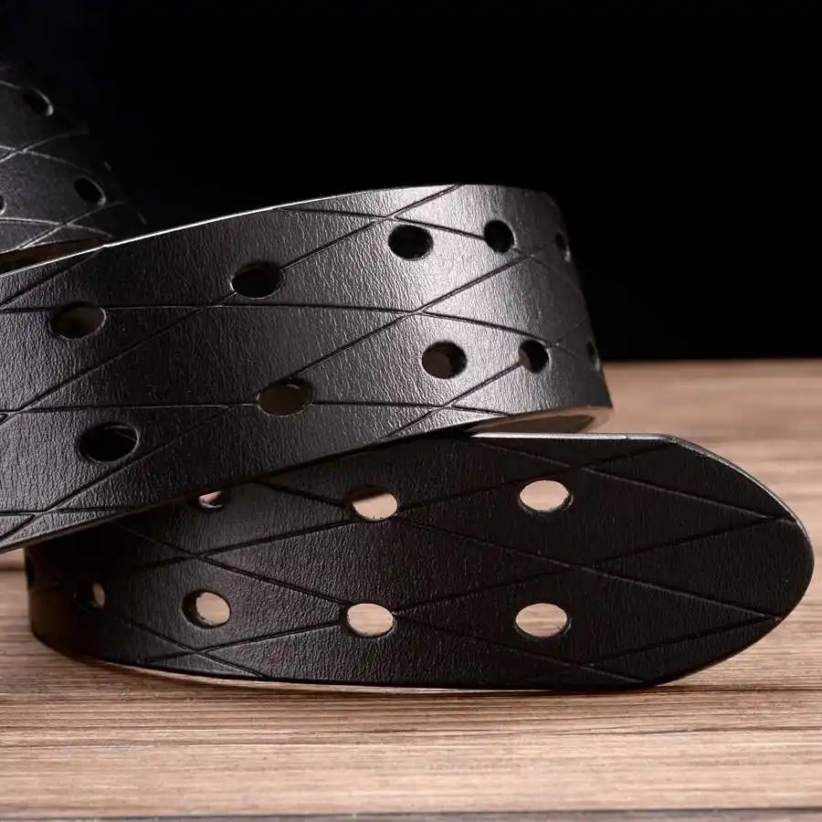 Men's Double Row Leather Belt