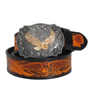 Eagle Engraving Genuine Leather Men's Belt