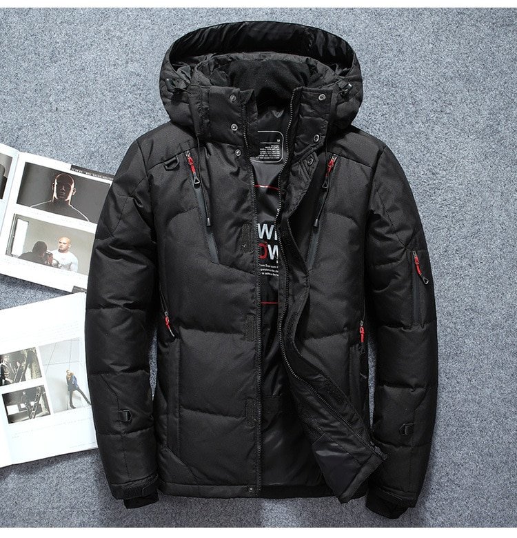 Men's Winter Faux Fur Hooded Jacket