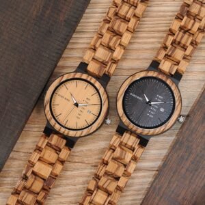 Men's Wooden Quartz Wrist Watch