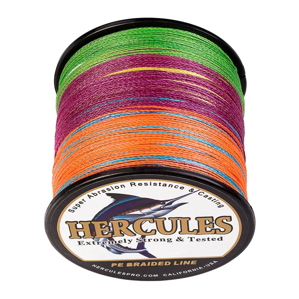 Multicolor PE 4 Strands Braided Fishing Line
