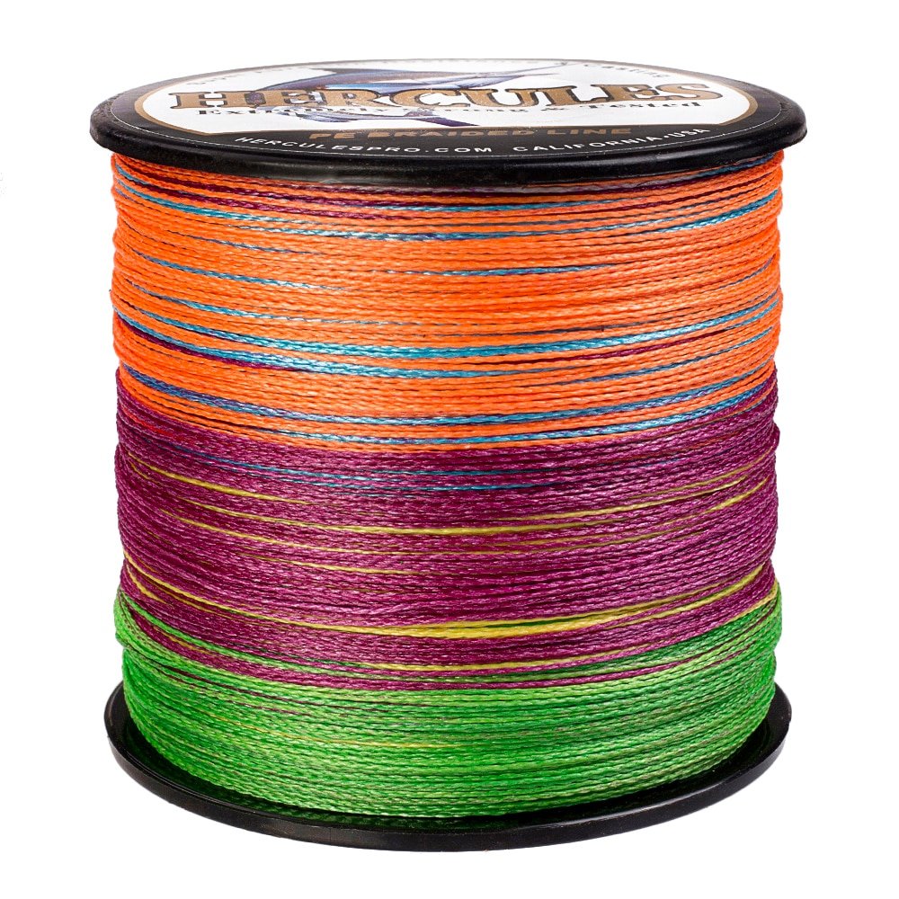 Multicolor PE 4 Strands Braided Fishing Line