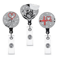 Rhinestone Nurse Badge Clip