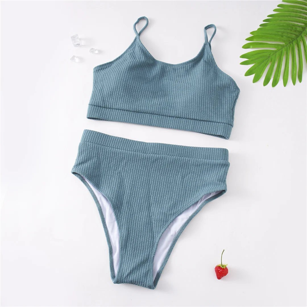 Women's Ribbed Plus Size Bikini Set