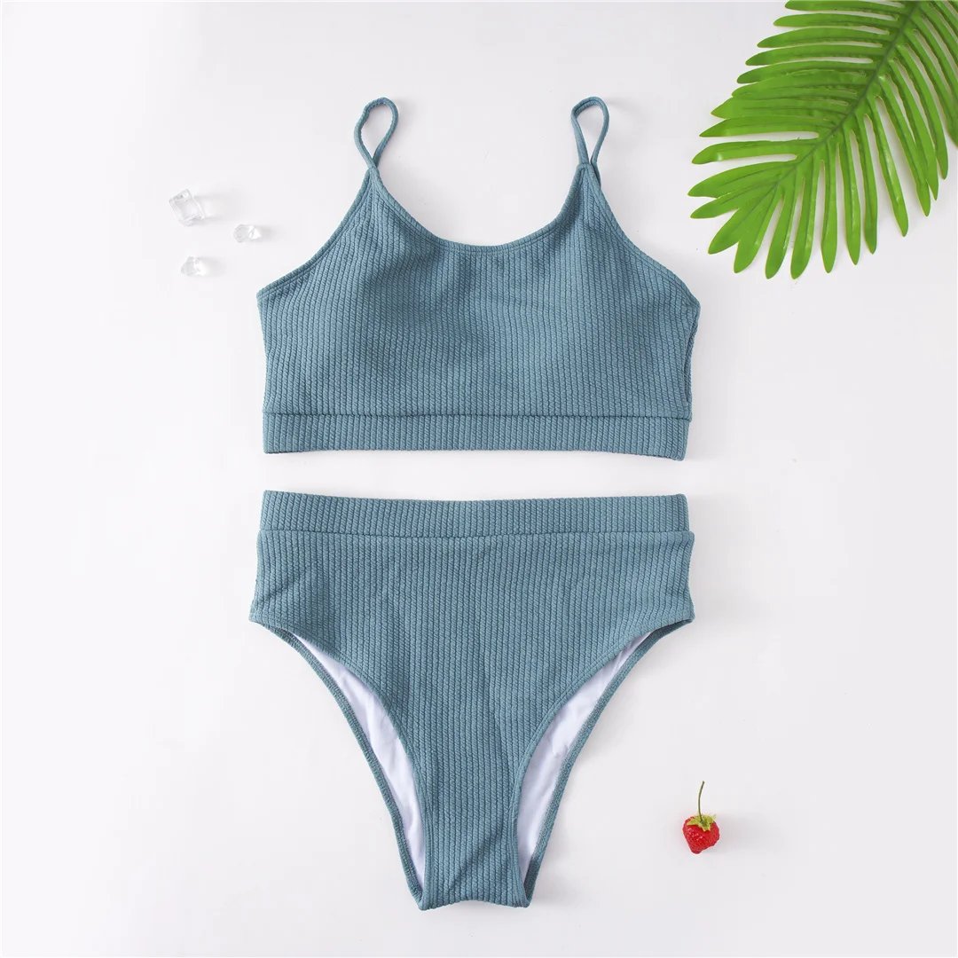 Women's Ribbed Plus Size Bikini Set