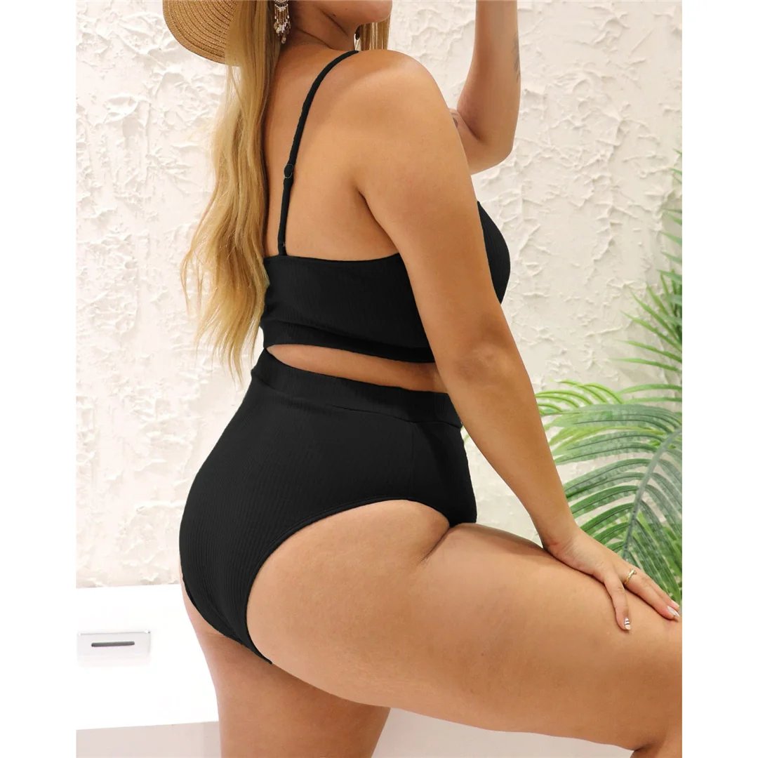Women's Ribbed Plus Size Bikini Set