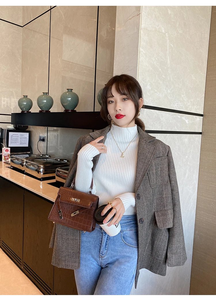 Elegant Solid Basic Knitted Tops Women Turtlneck Sweater Long Sleeve Casual Slim Pullover Korean Fashion Simple Chic Clothes Elegant Solid Basic Knitted Tops Women Turtlneck Sweater Long Sleeve Casual Slim Pullover Korean Fashion Simple Chic Clothes
