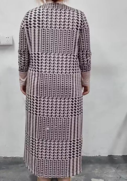 Cardigan for Women 2024 Leopard Print Open Front Longline Coat Autumn and Winter Casual Loose and Versatile Jacket Streetwear