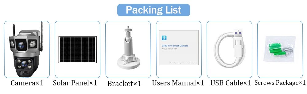 Dual Lens Three Screens WIFI Solar Camera 12MP 10X Zoom CCTV Outdoor Automatic Tracking Humanoid Detection Support PTZ IP66 Cam