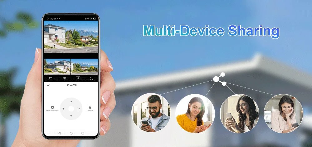 LS VISION 20MP WiFi IP Camera Four Screens 10X Zoom Wireless Outdoor PTZ CCTV Cam Five Lens Smart Tracking Wifi Surveillance Cam