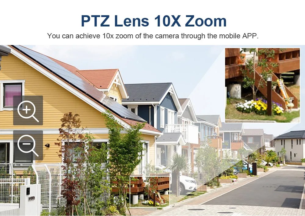 LS VISION 20MP WiFi IP Camera Four Screens 10X Zoom Wireless Outdoor PTZ CCTV Cam Five Lens Smart Tracking Wifi Surveillance Cam