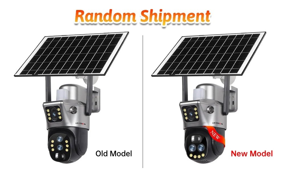 LS VISION 6K 4G Wifi Solar Camera 10x Zoom Three Lens PTZ Outdoor Surveillance CCTV IP Camara Ai Tracking Wifi Security Cam V380