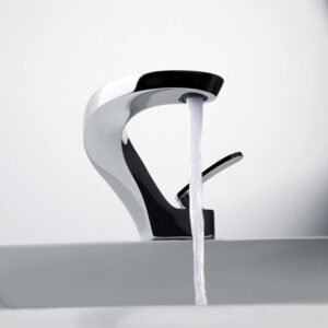 Interesting Shaped Deck Mounted Faucet Modern Tap for Bathroom