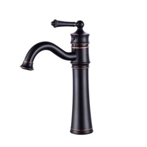 Black Faucet Single Handle Vintage Tap for Bathroom