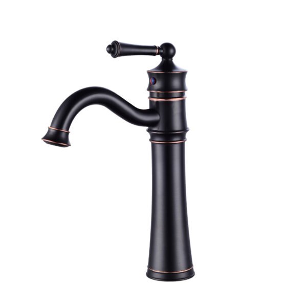 Black Faucet Single Handle Vintage Tap for Bathroom
