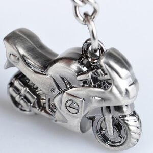 Motorcycle Shaped Metal Keychain