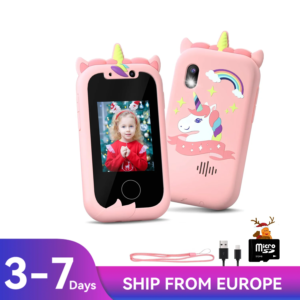 Kids Smat Phone Educational Toys Musical Toy Unicorn Baby Mobile Selfie Camera MP3 Player Toys for Christmas Birthday Gifts