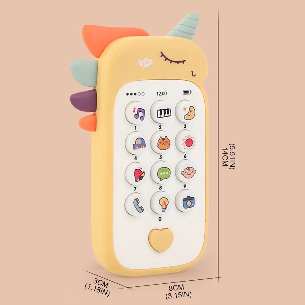 Multifunctional Simulation Phone Kids Infant Early Educational Toy  Music Sound Telephone Sleeping Toys with Teether Kids Gifts