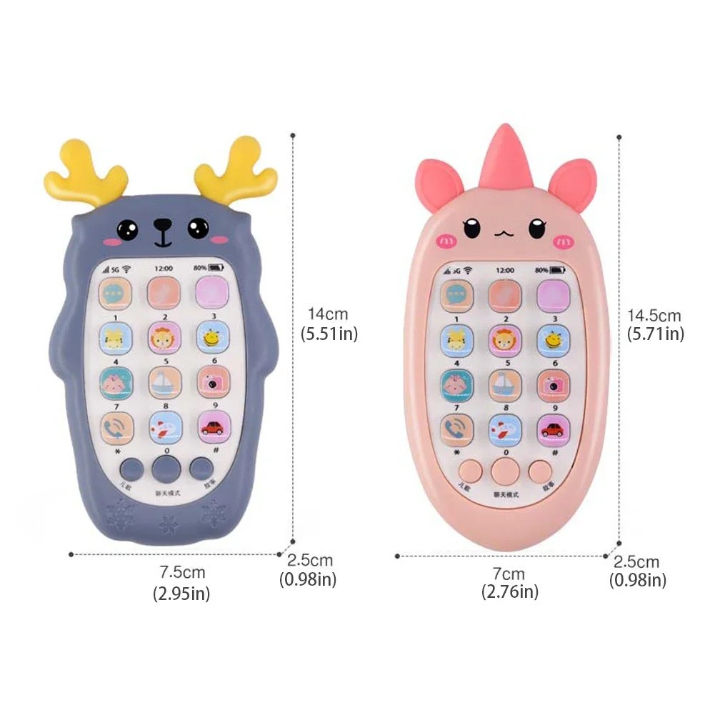 Multifunctional Simulation Phone Kids Infant Early Educational Toy  Music Sound Telephone Sleeping Toys with Teether Kids Gifts
