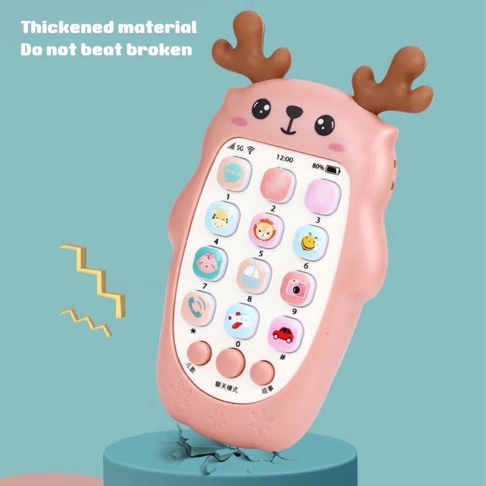 Multifunctional Simulation Phone Kids Infant Early Educational Toy  Music Sound Telephone Sleeping Toys with Teether Kids Gifts