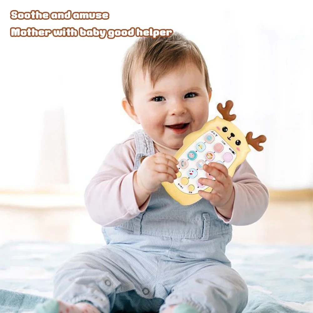 Multifunctional Simulation Phone Kids Infant Early Educational Toy  Music Sound Telephone Sleeping Toys with Teether Kids Gifts