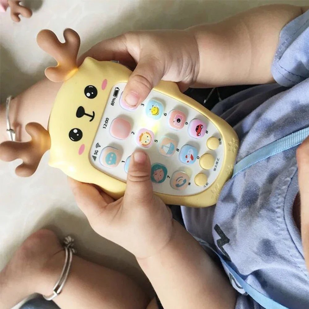 Multifunctional Simulation Phone Kids Infant Early Educational Toy  Music Sound Telephone Sleeping Toys with Teether Kids Gifts