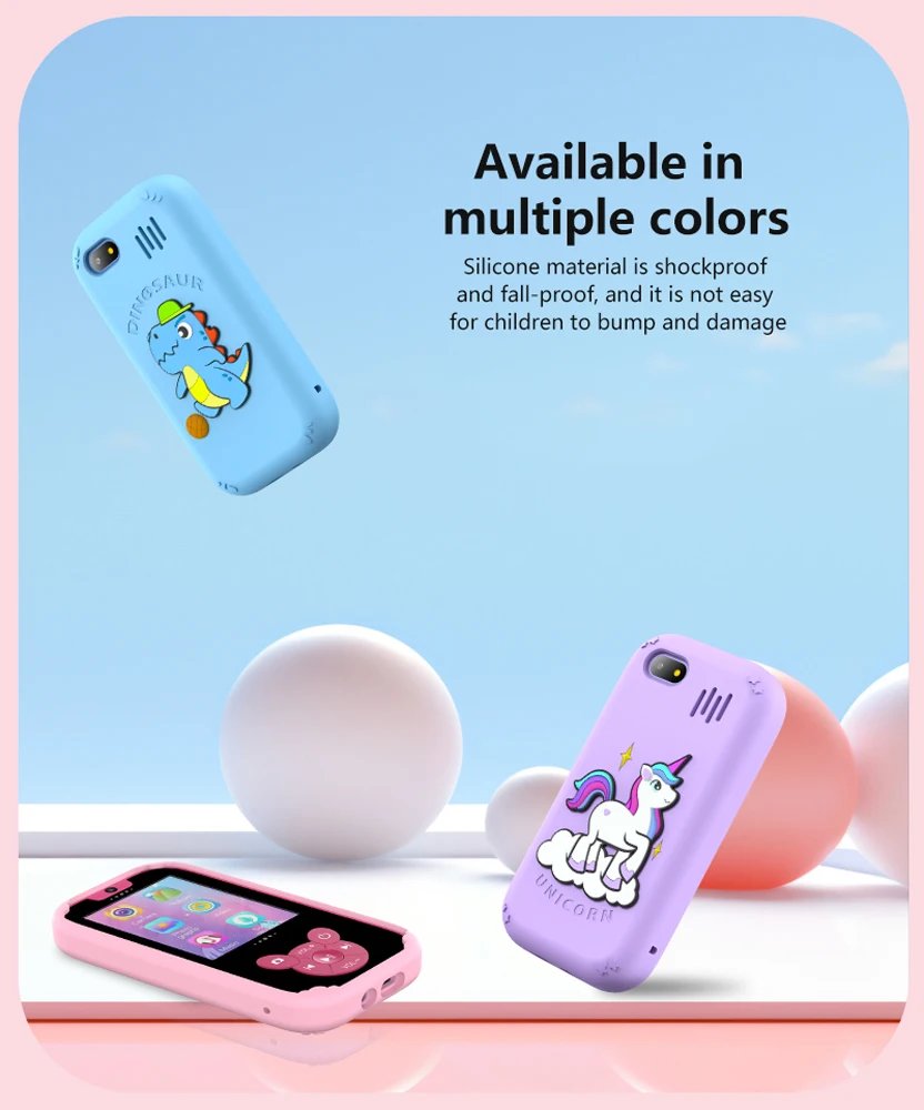 Kids Smart Phone Educational Toys Dual Camera Music Player Baby Phone With 8G Memro Game Learning for Age 3-12 Brithday Gifts Kids Smart Phone Educational Toys Dual Camera Music Player Baby Phone With 8G Memro Game Learning for Age 3-12 Brithday Gifts