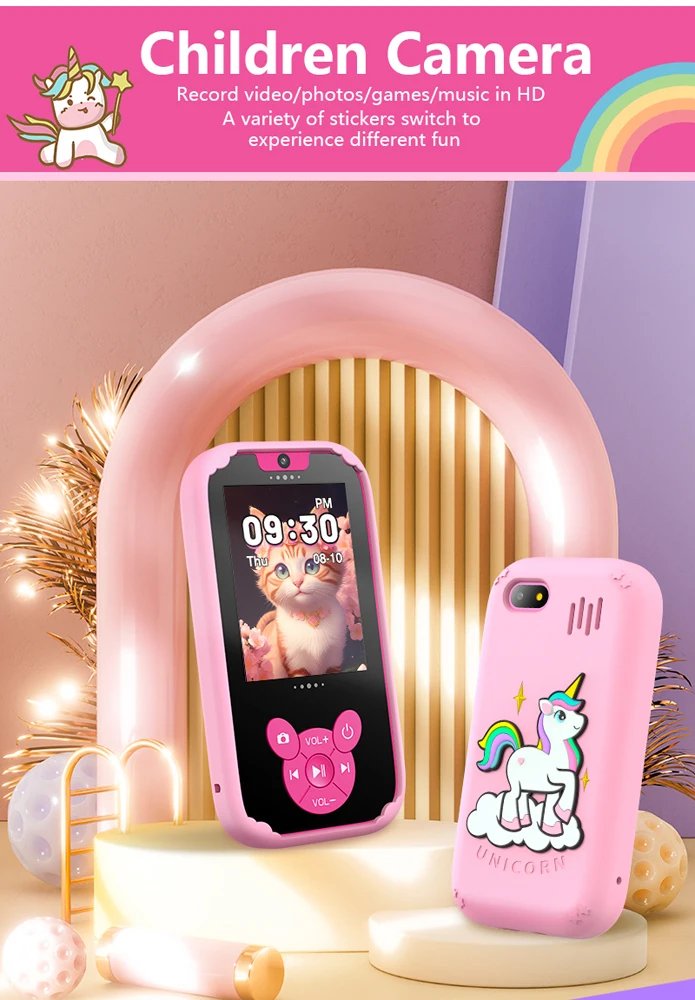 Kids Smart Phone Educational Toys Dual Camera Music Player Baby Phone With 8G Memro Game Learning for Age 3-12 Brithday Gifts Kids Smart Phone Educational Toys Dual Camera Music Player Baby Phone With 8G Memro Game Learning for Age 3-12 Brithday Gifts