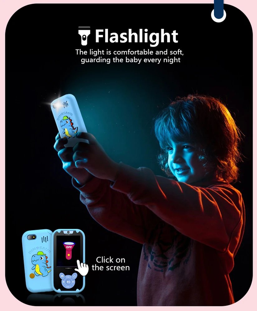 Kids Smart Phone Educational Toys Dual Camera Music Player Baby Phone With 8G Memro Game Learning for Age 3-12 Brithday Gifts Kids Smart Phone Educational Toys Dual Camera Music Player Baby Phone With 8G Memro Game Learning for Age 3-12 Brithday Gifts