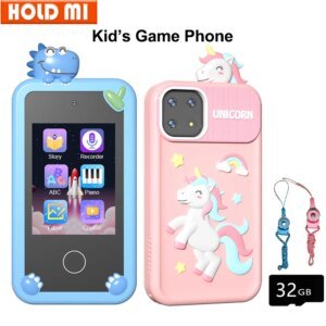Kids Muscial Smart Phone Toys Cartoon Unicorn Touchscreen Baby Mobile for Girls Boys Educational Toys Birthday Christmas Gifts