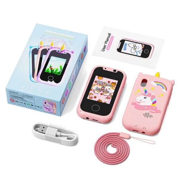 Kids Smart Phone Toys for Girls Unicorns Gifts 2.8 inch Touchscreen Dual Camera Music Player Learn Toys Christmas Birthday Gift - Image 5