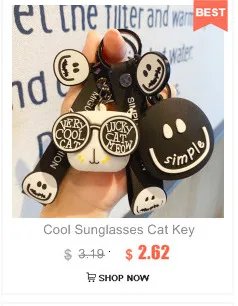 Cute Unicorn 3D Keychain Female Car Key Pendant Bag Backpack Ornaments Girl Child Lovers Gift Toy Kawaii Cartoon Phone Lanyard
