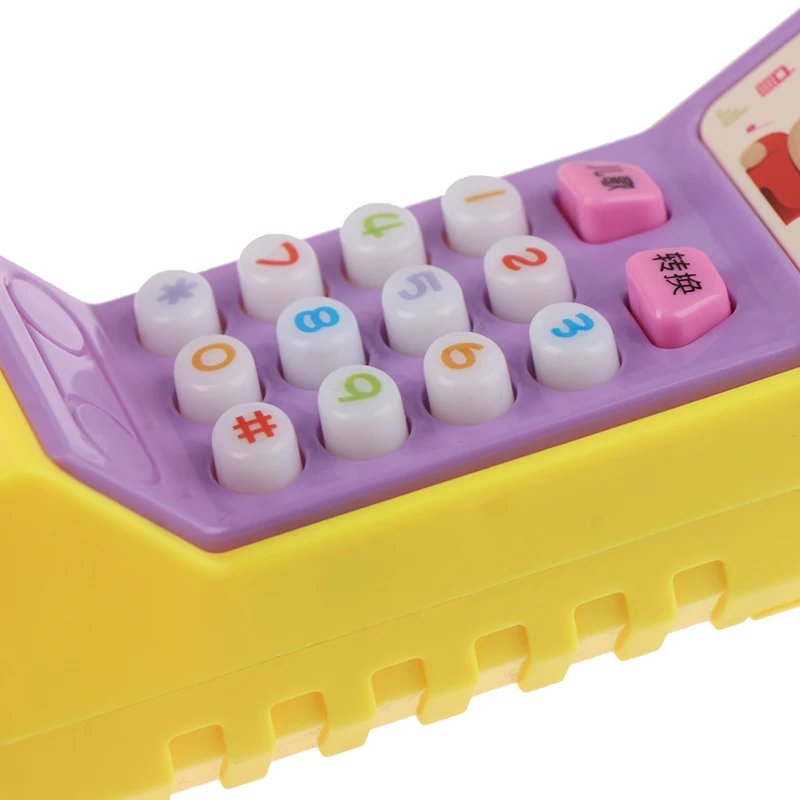 1PCs Plastic Electric Kids Telephone Machine Cell Phone Toy Learning Machine Point Reading Machine Study Electronic Vocal Toys