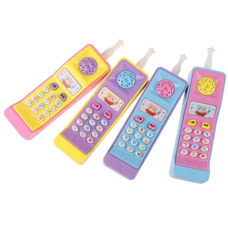 1PCs Plastic Electric Kids Telephone Machine Cell Phone Toy Learning Machine Point Reading Machine Study Electronic Vocal Toys